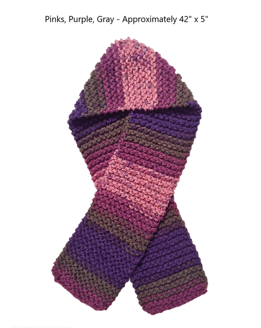 CherryBlossom - Handmade knitted soft warm beautiful bulky yarn scarves, winter, spring, fall